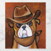 Bulldog Wijn Etiket (Enkel label)