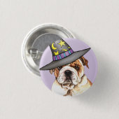 Bulldog Witch Ronde Button 3,2 Cm (Voorkant /achterkant)
