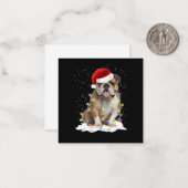 Bulldog Xmas Notitiekaartje (Voorkant / Achterkant in situ)