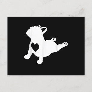 Bulldog Yoga-houding Liefde Hart Workout Cadeau Feestdagenkaart