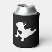 Bulldog Yoga Pose Love Heart Workout Gift Blikjeskoeler (Blikje Voorkant)