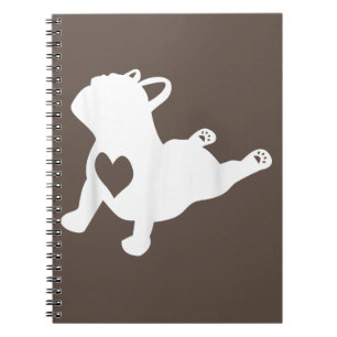 Bulldog Yoga Pose Love Heart Workout Gift Notitieboek