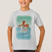 Bulldog zwemmen in de oceaan t-shirt (Voorkant)