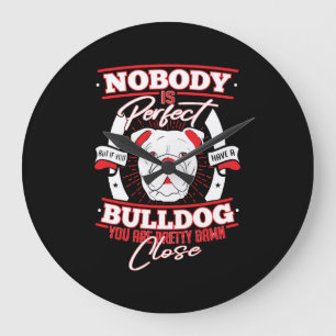 Bulldogperfectie Hondenliefde Grote Klok