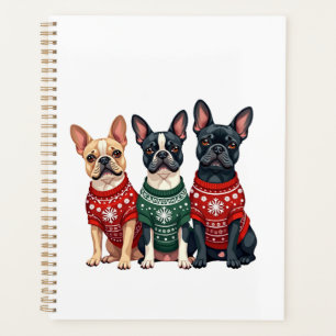 Bulldogs français de Noël Xmas Frenchie Chien Homm