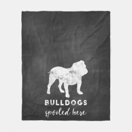 Bulldogs hier Chalkboard Fleece Deken