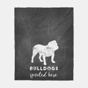 Bulldogs hier  Chalkboard Fleece Deken