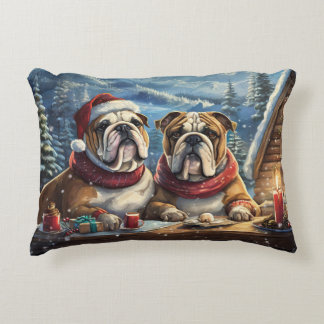 Bulldogs Holiday Design van Rich AMeN Gill Accent Kussen
