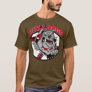 Bulldogs honkbal ontwerp t-shirt