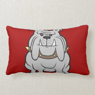 Bulldogs Mascot op Rode Hondenliefhebbers Gifts Kussen