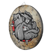 Bulldogs Mascotte Dartboard Dartbord (Voorkant Rechts)