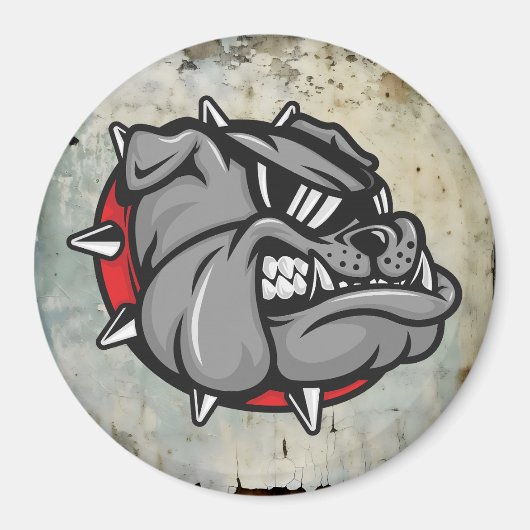 Bulldogs Mascotte Magneet (Voorkant)