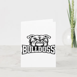 Bulldogs Mascotte Terug naar school Teamgeest Kaart