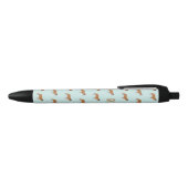 Bulldogs Pattern Monogram Zwarte Inkt Pen (Bovenkant)