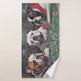 Bulldogs playing poker Badhuisje Badhanddoek
