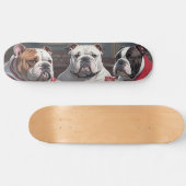 Bulldogs playing poker skateboard (Horizontaal)