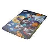Bulldogs Pumpkin Halloween Grappig Badmat (Gekanteld)