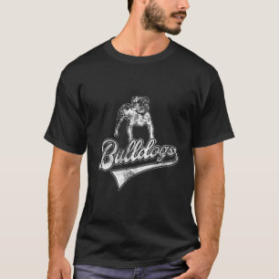 Bulldogs School Sport Fan Team Spirit Mascot Vint T-shirt