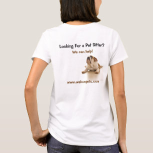 Bulldogs Wit Op zoek naar Pet Sitters Hondenwandel T-shirt