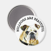 Bulldogs zijn prachtige Magnet Magneet (Voorkant / Achterkant)