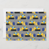 Bulldozer 1er anniversaire Invitations (Dos)