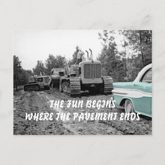 BULLDOZER 58 PONTIAC AUTO BRIEFKAART (Voorkant)