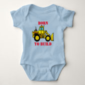 Bulldozer Baby Jersey Bodysuit (Voorkant)