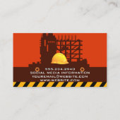 Bulldozer | Bouwplaats Visitekaartje (Achterkant)