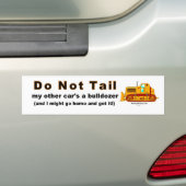 Bulldozer Bumpersticker (Op auto)
