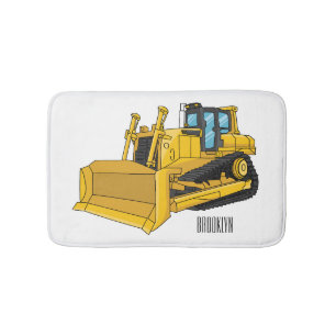 Bulldozer cartoon-illustratie badmat