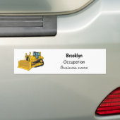 Bulldozer cartoon-illustratie bumpersticker (Op auto)