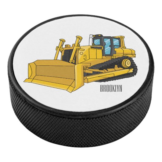 Bulldozer cartoon-illustratie hockey puck (3/4)