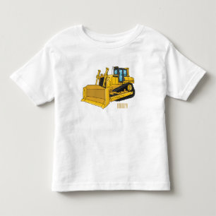 Bulldozer cartoon-illustratie kinder shirts