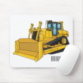 Bulldozer cartoon-illustratie muismat (Met muis)