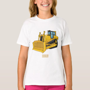 Bulldozer cartoon-illustratie t-shirt