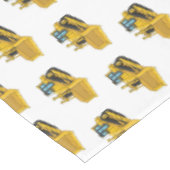 Bulldozer cartoon-illustratie tafelkleed (Gekanteld)