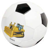 Bulldozer cartoon-illustratie voetbal (Drie kwart)