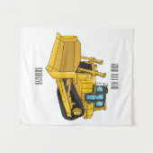 Bulldozer cartoon-illustratie wandkleed (Voorkant (horizontaal))
