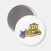 Bulldozer Cartoon Magneet (Voorkant / Achterkant)