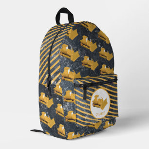 Bulldozer constructie vrachtwagen jongens aangepas bedrukte rugzak