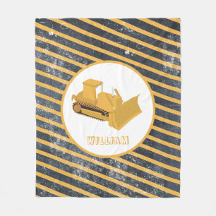Bulldozer Construction Truck Fleece Deken