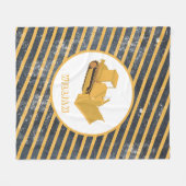 Bulldozer Construction Truck Fleece Deken (Voorkant (Horizontaal))