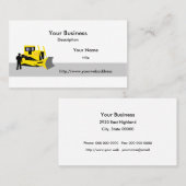 Bulldozer Construction Visitekaartje (Voorkant / Achterkant)