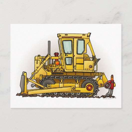 Bulldozer Dozer Post Card Briefkaart (Voorkant)