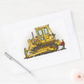 Bulldozer Dozer Rechthoekige Sticker (Envelop)