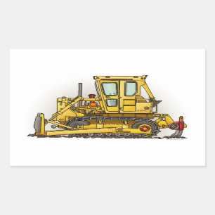 Bulldozer Dozer Rechthoekige Sticker