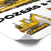 Bulldozer Dozers Diggers Poster Print (Hoek)