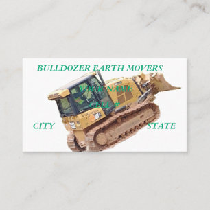 Bulldozer Earth Mover Visitekaartje