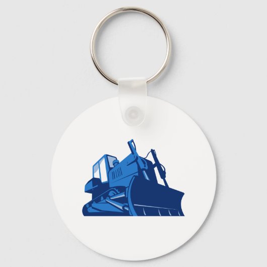bulldozer front retro sleutelhanger (Voorkant)