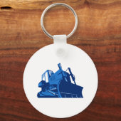 bulldozer front retro sleutelhanger (Voorkant)